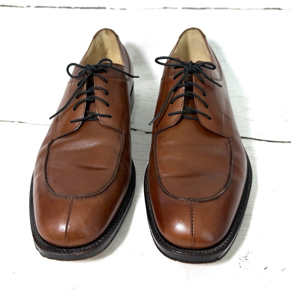 Salvatore Ferragamo Tramezza Shoes Men's 9.5 D Brown   Oxford Old Money Italy
